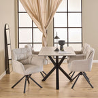 Heaven Dining Table with Ceramic Grey Top 135x75.5cm