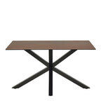 Heaven Dining Table with Ceramic Rusty Brown Top 135x75.5cm