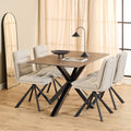 Heaven Dining Table with Ceramic Rusty Brown Top 135x75.5cm