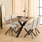 Heaven Dining Table with Ceramic Rusty Brown Top 135x75.5cm