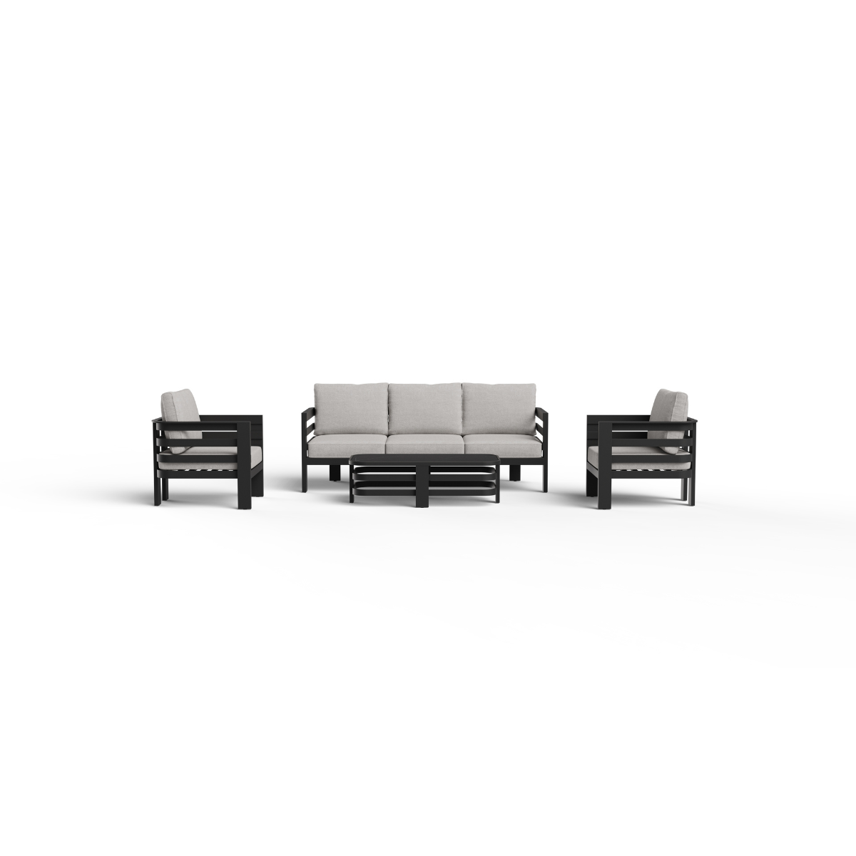 Andros Outdoor Lounge Set - Onyx - 5 Seater