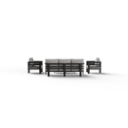 Andros Outdoor Lounge Set - Onyx - 5 Seater