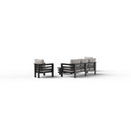 Andros Outdoor Lounge Set - Onyx - 5 Seater