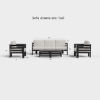 Andros Outdoor Lounge Set - Onyx - 5 Seater