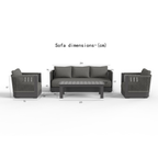 Ares Outdoor Lounge Set - Onyx - 5 Seater