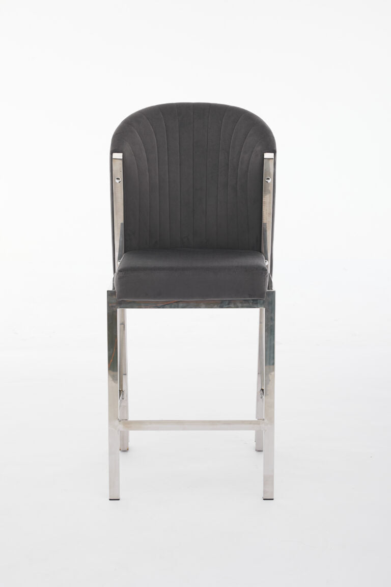 Fabio Grey Silver Breakfast Stools
