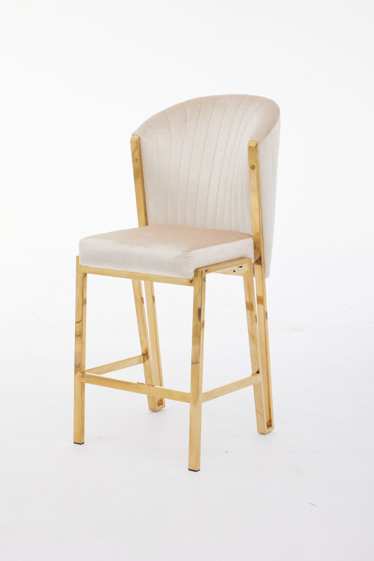 Fabio Cream Gold Breakfast Stools