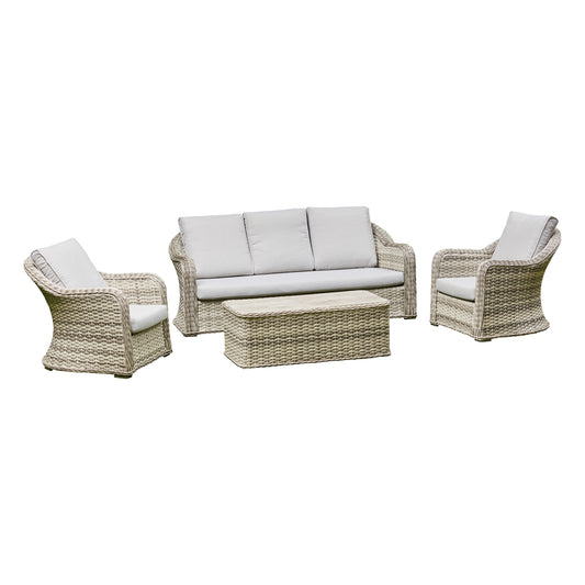 Luvira Rattan Sofa with Armchairs