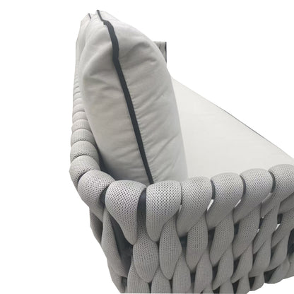 Corza Aluminium & Rope Lounge Set - Grey