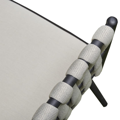 Corza Aluminium & Rope Lounge Set - Grey