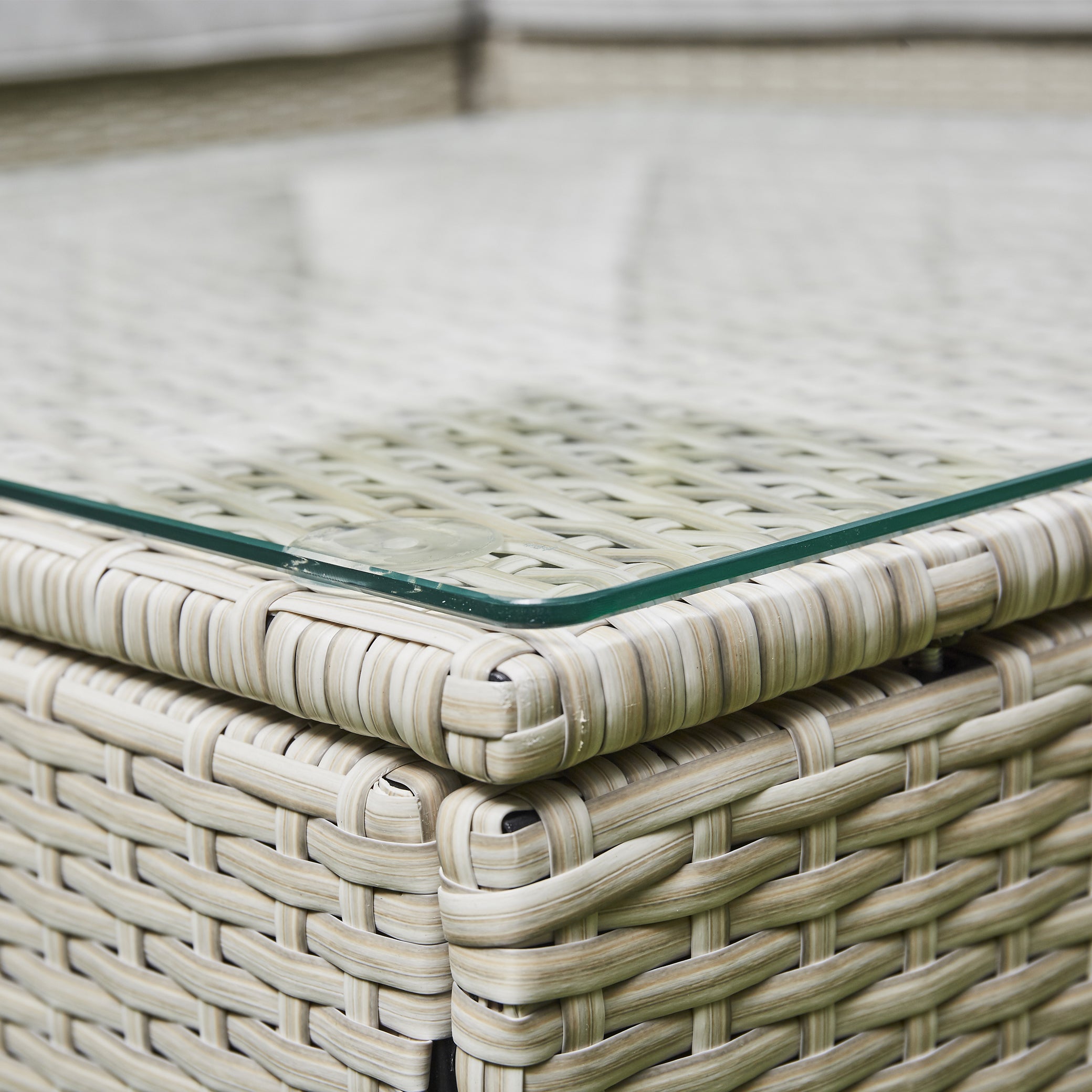 Solace U Shape Rattan Sofa - Grey