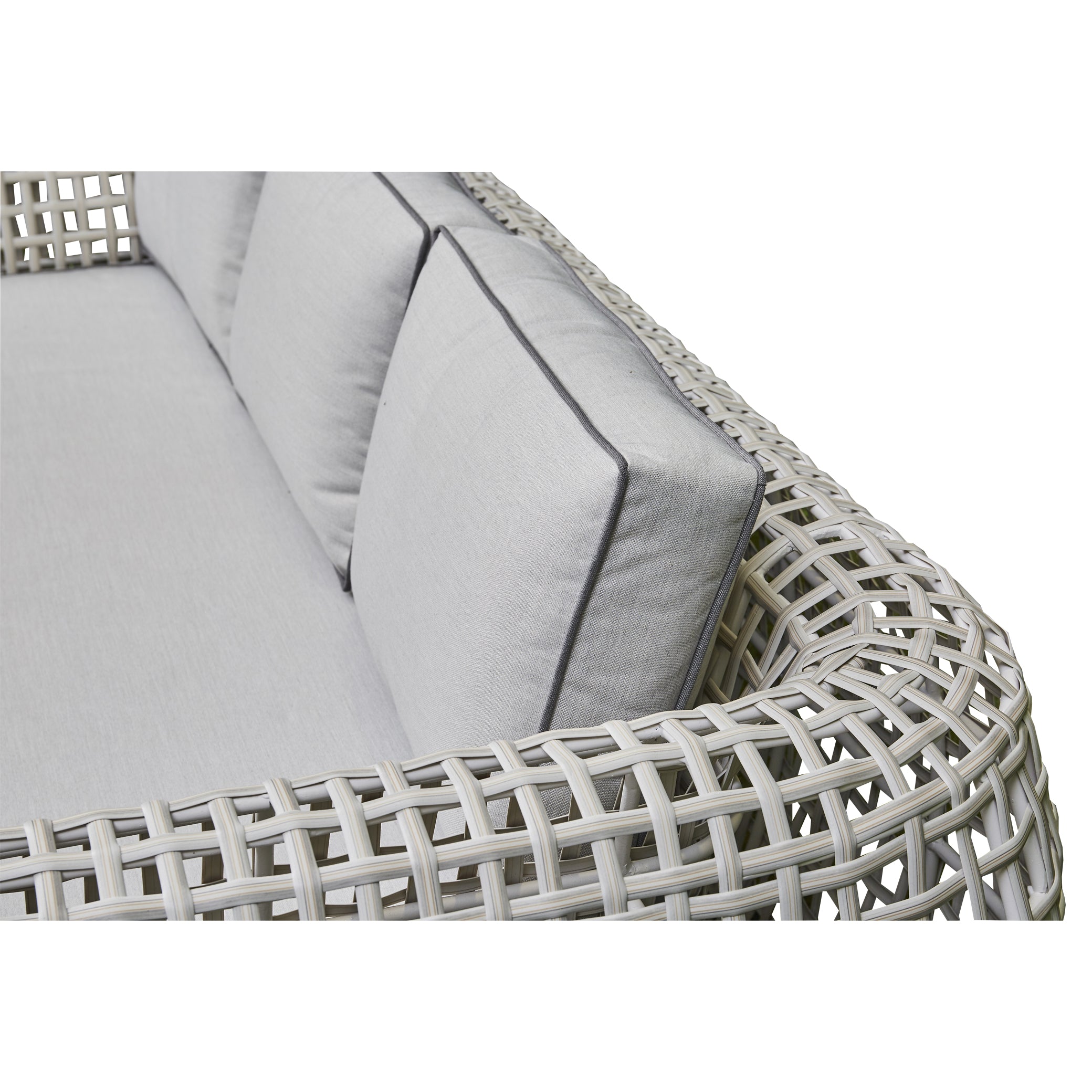 Kendara Rattan Corner Sofa Set - Grey