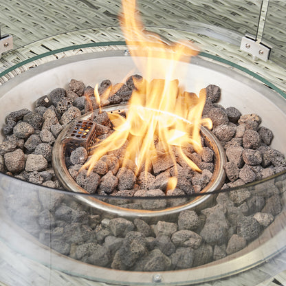 Aurea Firepit Dining Set - Grey