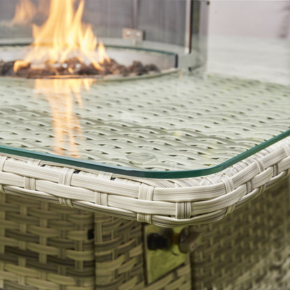 Aurea Firepit Dining Set - Grey