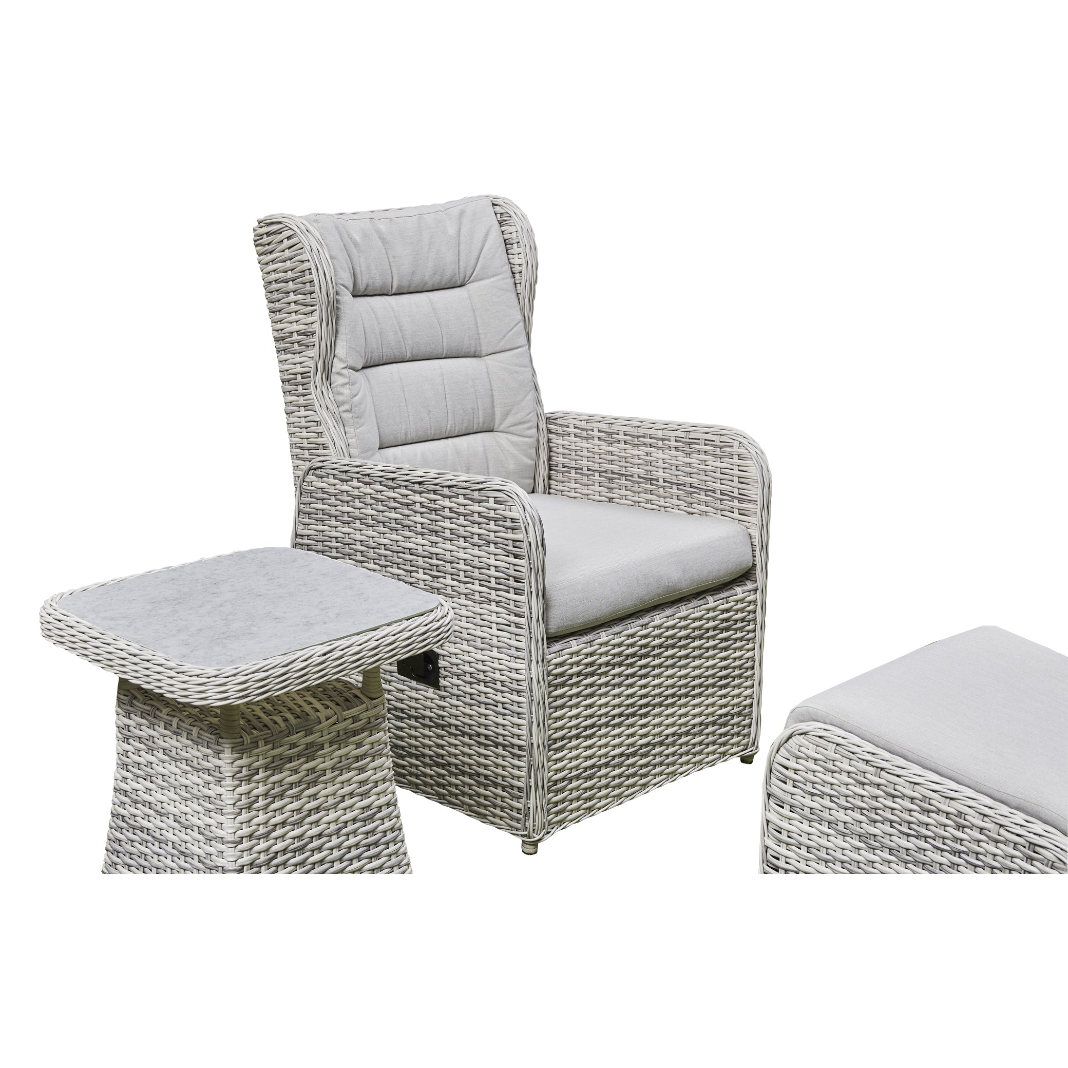 Bamora 5-Piece Reclining Lounge Set - Grey