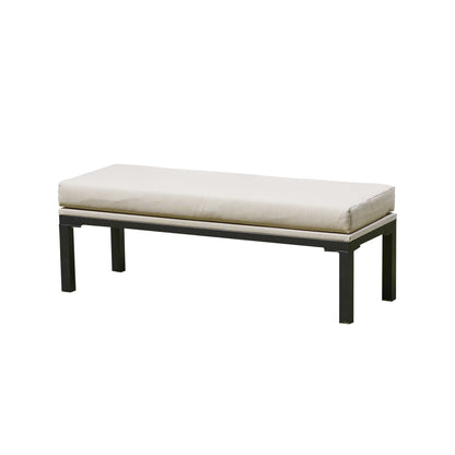 Cavara Aluminium Firepit Dining Set - Beige