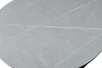 Bianca Black & Grey Sintered Stone Oval Dining Table