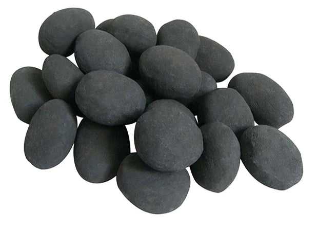 Ceramics Pebbles Black - 24 Pieces