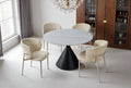 Casa Round 120cm Table - Black & White