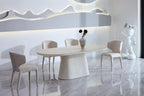 Celine Big 2M Table - Ivory & Travertine