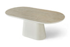 Celine Big 2M Table - Ivory & Travertine