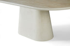 Celine Big 2M Table - Ivory & Travertine