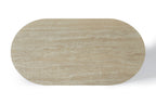 Celine Big 2M Table - Ivory & Travertine
