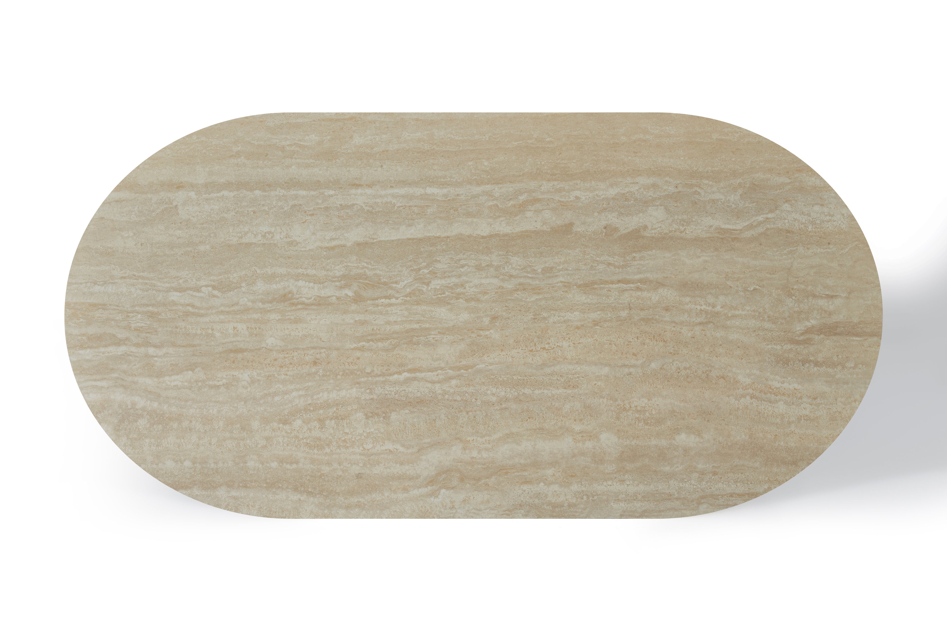 Celine Big 2M Table - Ivory & Travertine