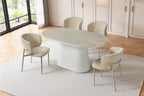 Celine Small 160cm Table - Ivory & Travertine