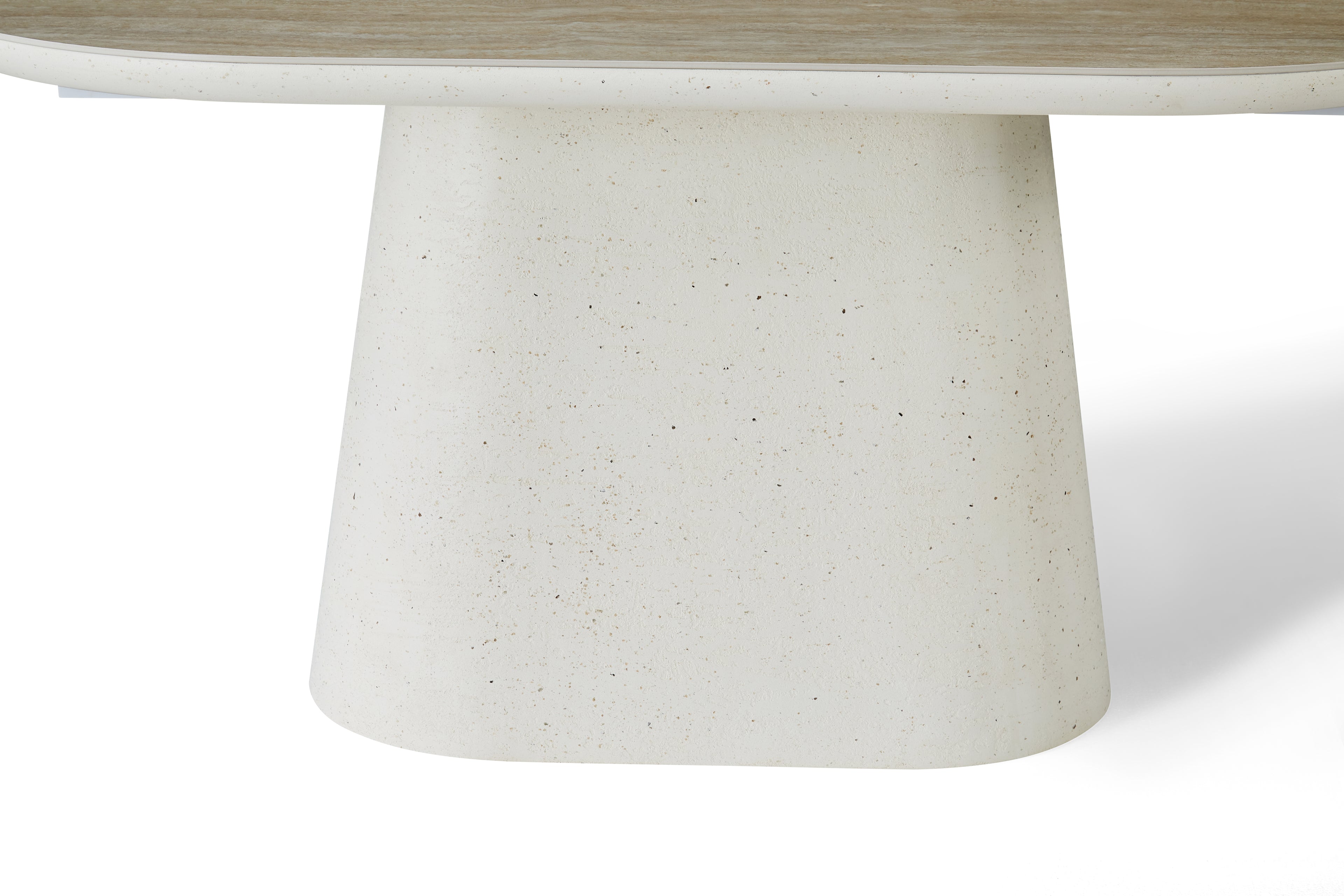 Celine Small 160cm Table - Ivory & Travertine