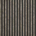 Acoustic Slatted Wall Panel - Gold and Black Marble 2.8m x 0.6m (3 Pieces)