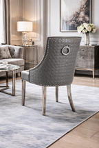 Roma PU Chair (Ring Knocker/Chrome Legs)  (2 Colours)