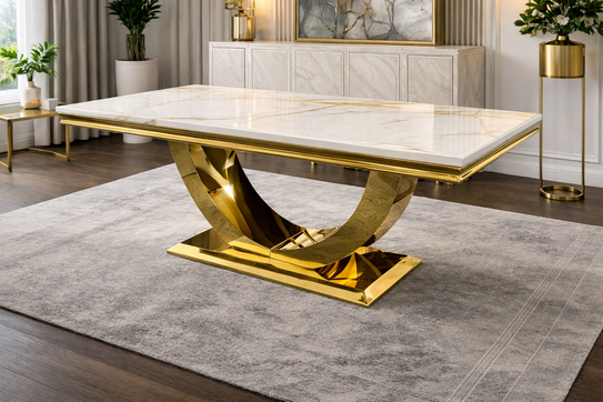 London Gold 1.8m Dining Table