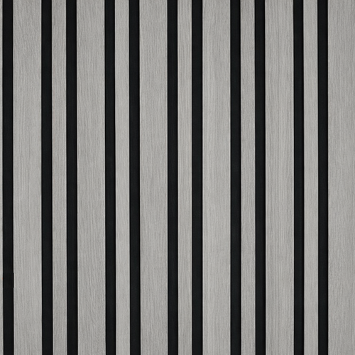 Acoustic Linear Wall Panel - Light Grey 2.4m x 0.6m (4 Pieces)