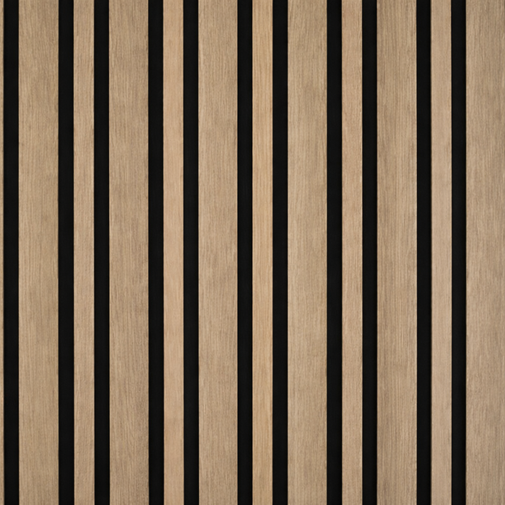 Acoustic Linear Wall Panel - Dark Oak 2.4m x 0.6m (4 Pieces)