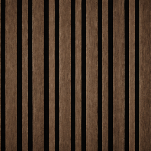 Acoustic Linear Wall Panel - Walnut 2.4m x 0.6m (4 Pieces)