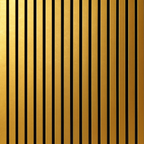 Acoustic Slatted Wall Panels - 3 sided - Colour Finish - Gold - 240cm x 32cm (2 pieces)