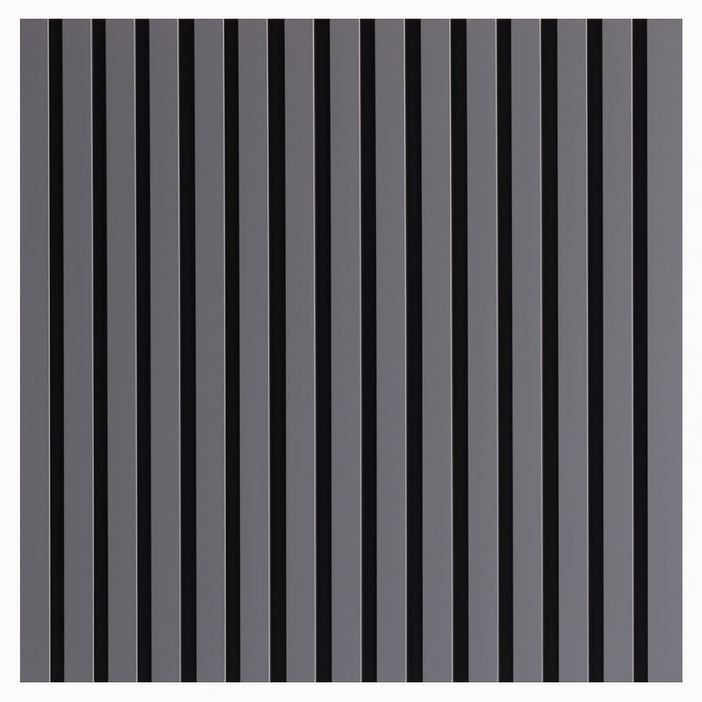 Acoustic Slatted Wall Panels - 3 sided - Colour Finish - Grey - 240cm x 32cm (2 pieces)