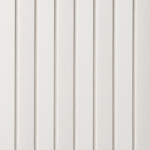 Acoustic Wide Slat Wall Panels - 3 sided - Colour Finish - White on White Felt - 240cm x 30cm (2 pieces)