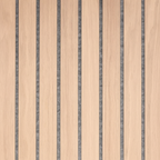 Premium Acoustic Wide Slat Wall Panels - 3-Sided Wood Veneer - Premium Oak on Grey Felt 240cm x 30cm (2 pieces)