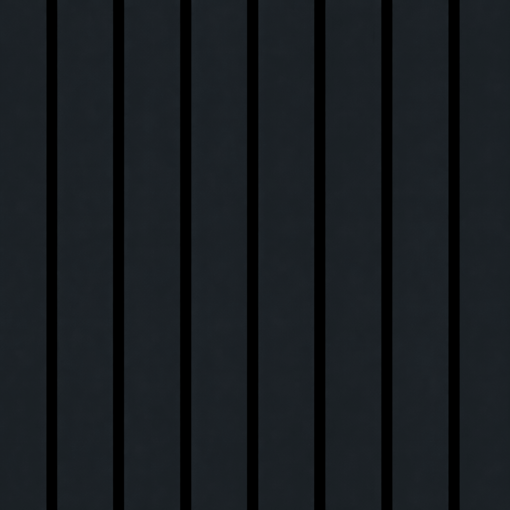 Acoustic Wide Slat Wall Panels - 3 sided - Colour Finish - Blue - 240cm x 30cm (2 pieces)