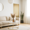 Acoustic Slatted Wall Panels - 3 sided - Colour Finish - Gold - 240cm x 32cm (2 pieces)