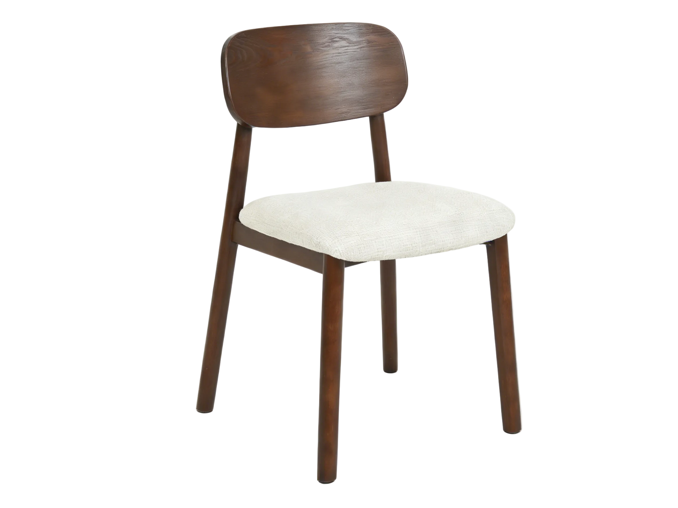 Clara Dining Chair - Walnut & Cream