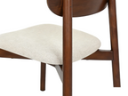 Clara Dining Chair - Walnut & Cream
