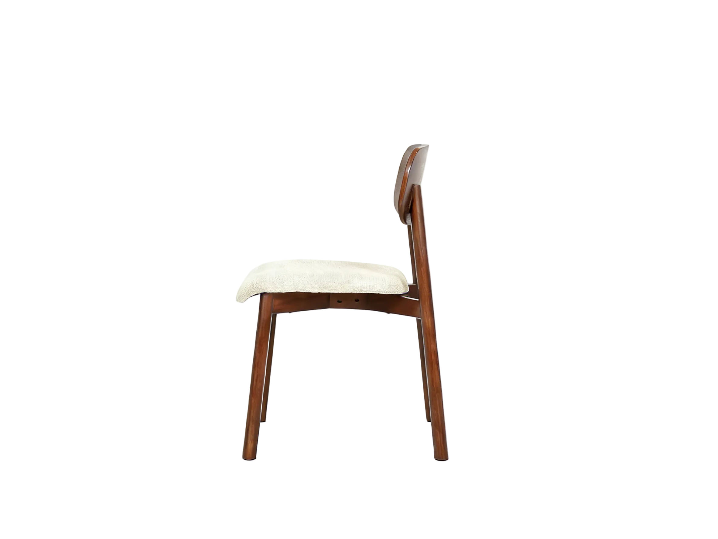 Clara Dining Chair - Walnut & Cream