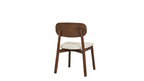 Clara Dining Chair - Walnut & Cream