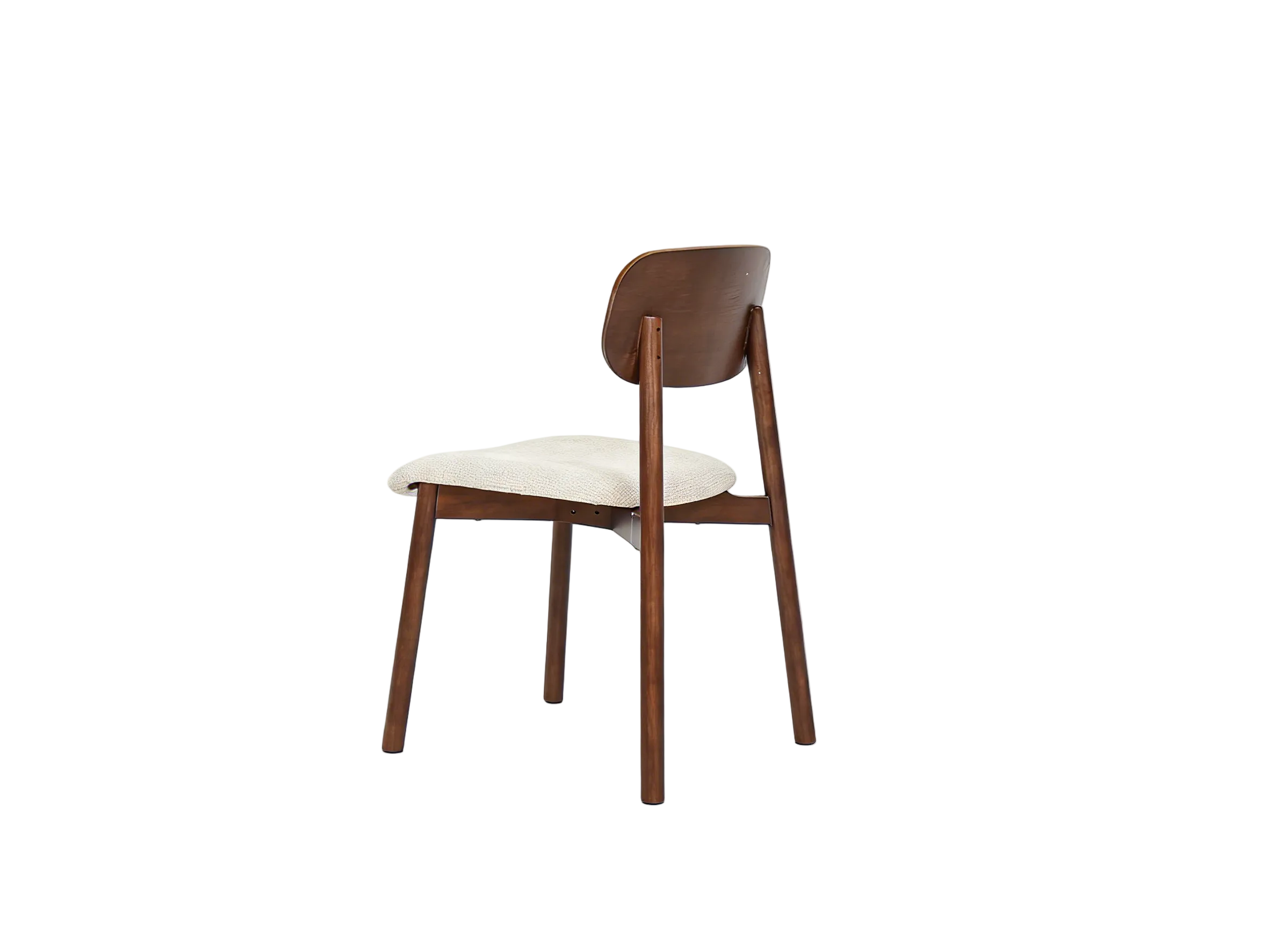 Clara Dining Chair - Walnut & Cream