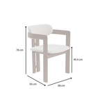 Clara Walnut Dining Chair in Oatmeal Boucle Set of 2