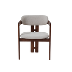 Clara Walnut Dining Chair in Oatmeal Boucle Set of 2