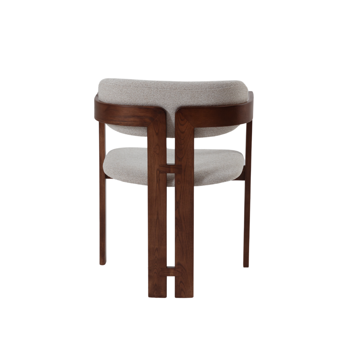 Clara Walnut Dining Chair in Oatmeal Boucle Set of 2